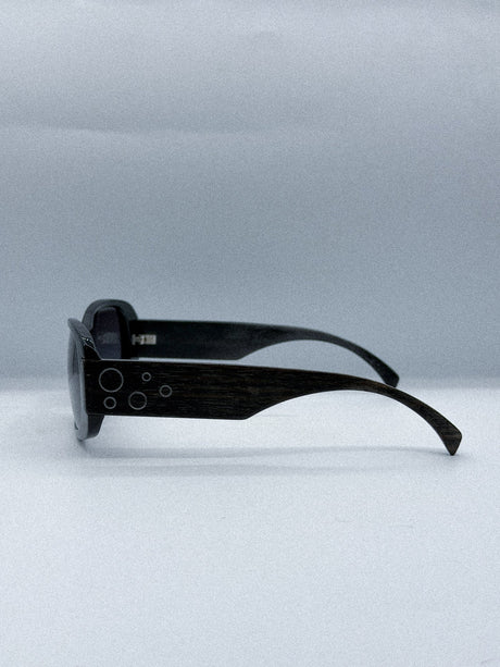 "Abe" 1980s Gold & Wood Paris Sunglasses