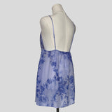 Floral split front babydoll slip dress