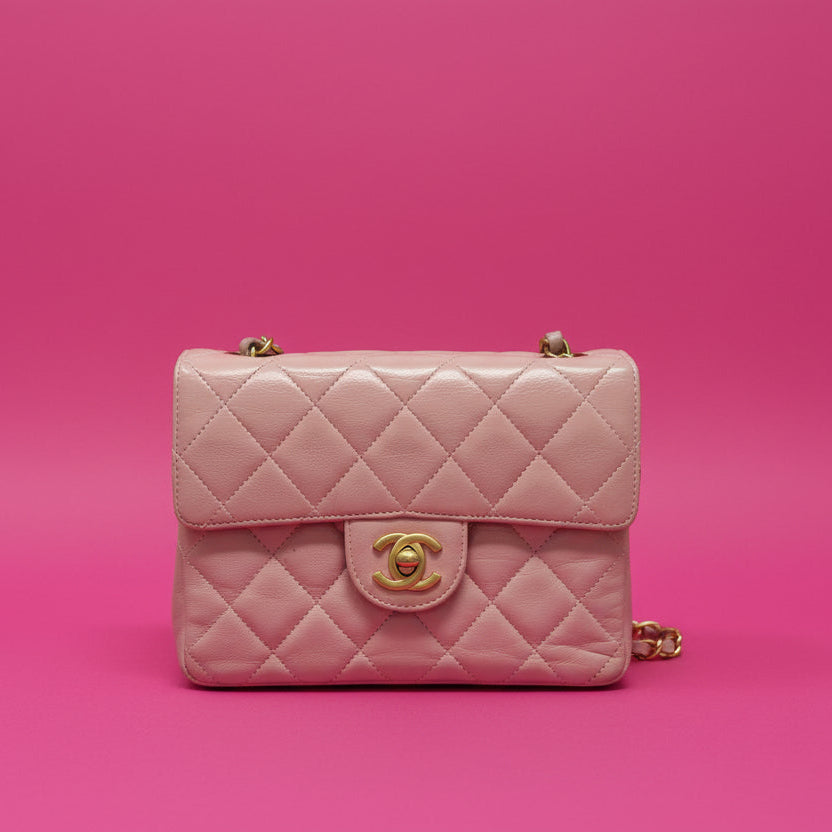 Chanel Mini Classic Flap Pink Leather