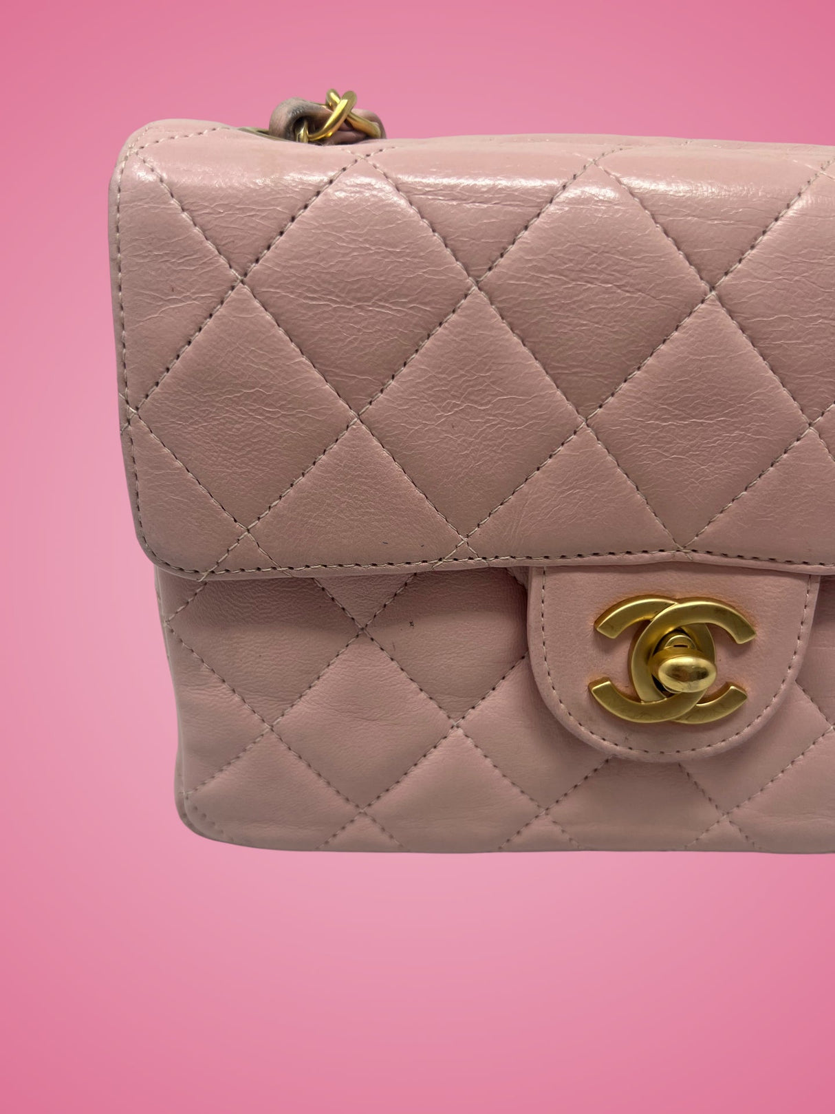 Chanel Mini Classic Flap Pink Leather