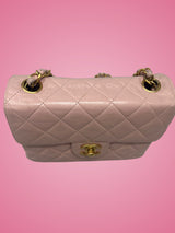 Chanel Mini Classic Flap Pink Leather