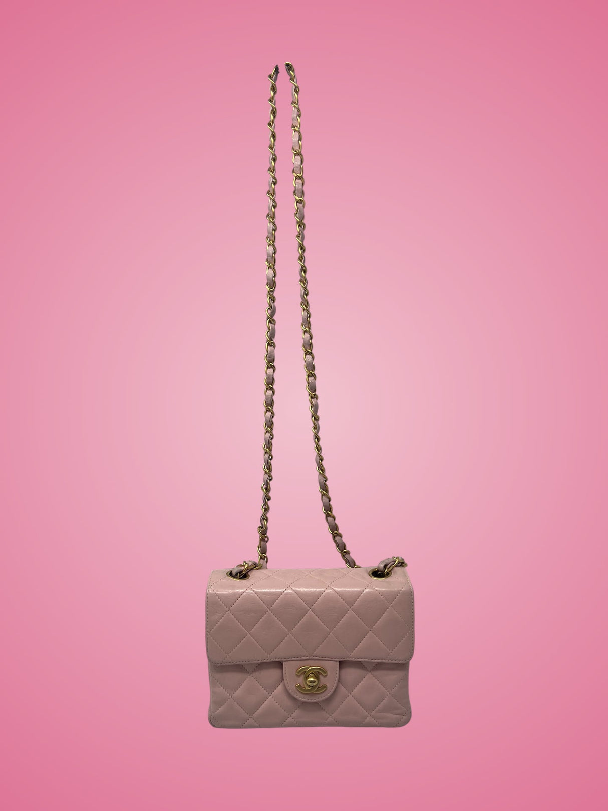 Chanel Mini Classic Flap Pink Leather