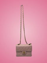 Chanel Mini Classic Flap Pink Leather