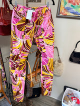 D&G Pink and Brown Floral Pants