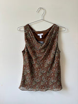 Charter club silk paisley top