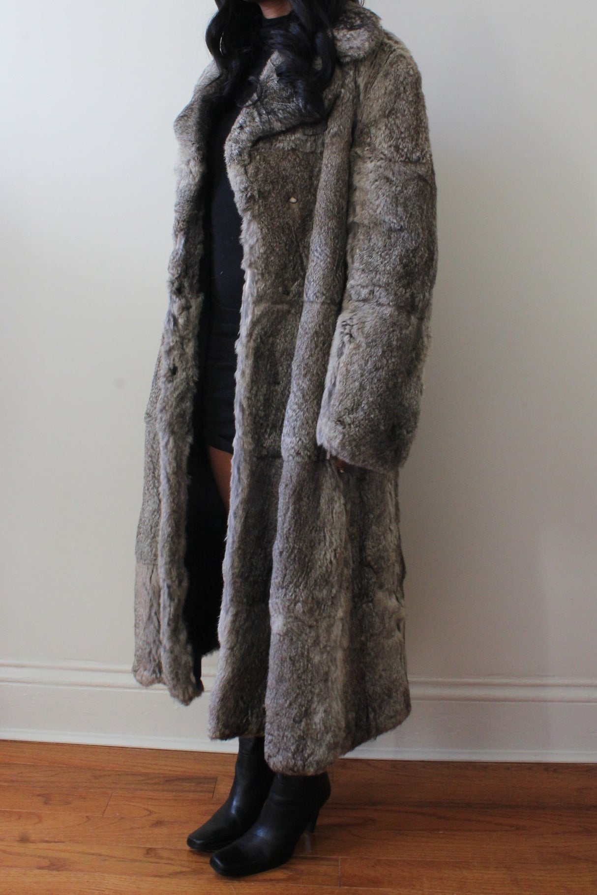 Rabbit fur coat