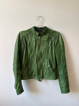 Rock n’ blue green leather jacket