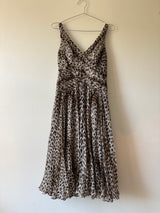 Tadashi animal print silk dress