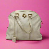 YSL Cream Large Muse Bag