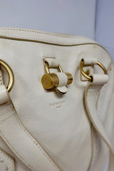 YSL Cream Large Muse Bag