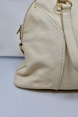 YSL Cream Large Muse Bag