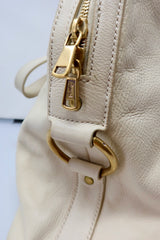 YSL Cream Large Muse Bag