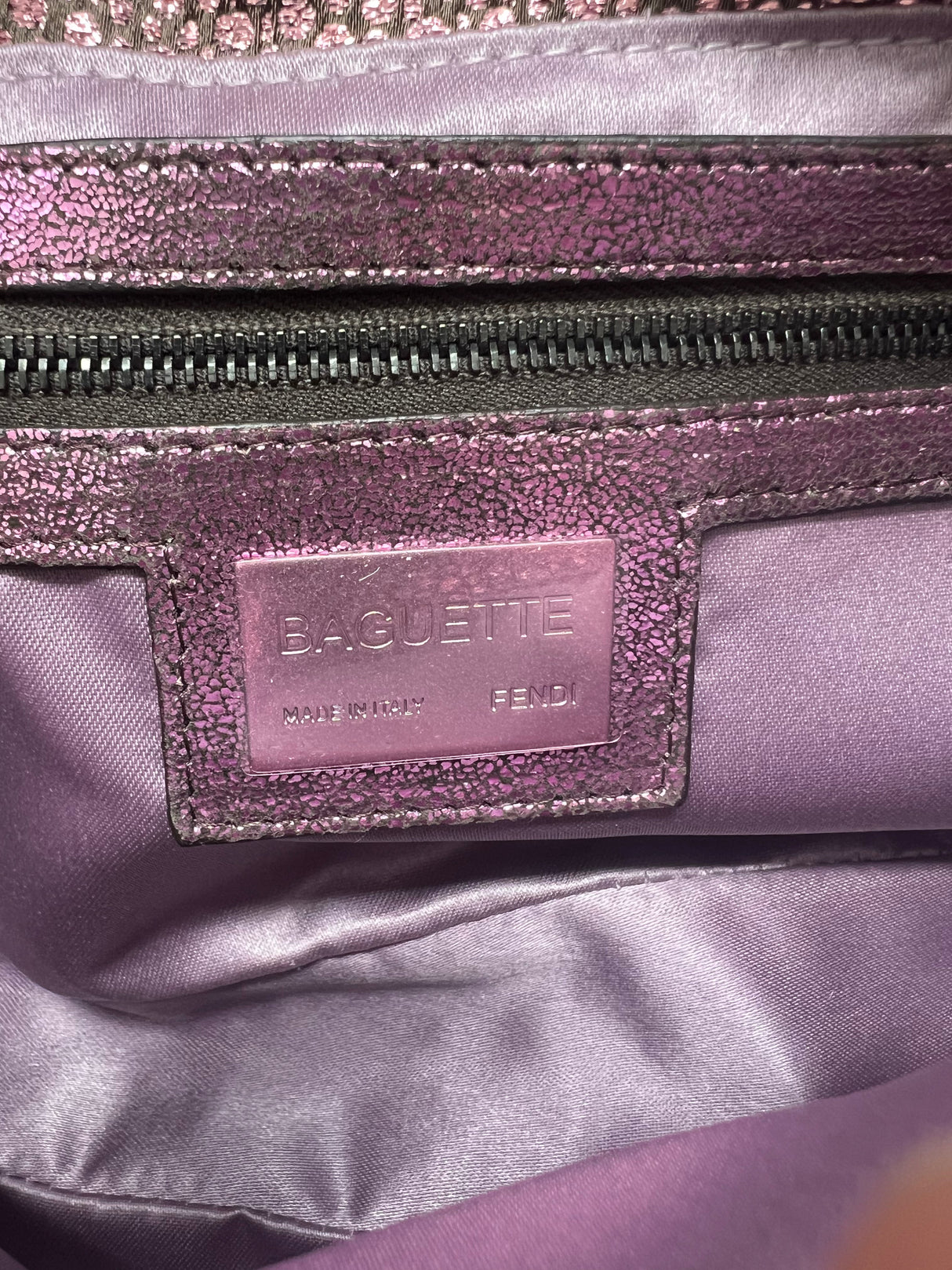 Fendi Baguette Pink Glitter
