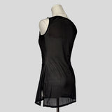 Embroidered mesh mini dress