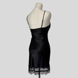 Eyelash lace trim slip
