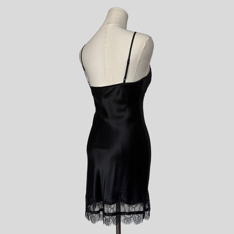 Eyelash lace trim slip