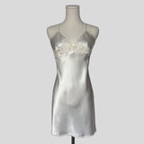 Pearl embellished silky slip