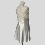 Pearl embellished silky slip