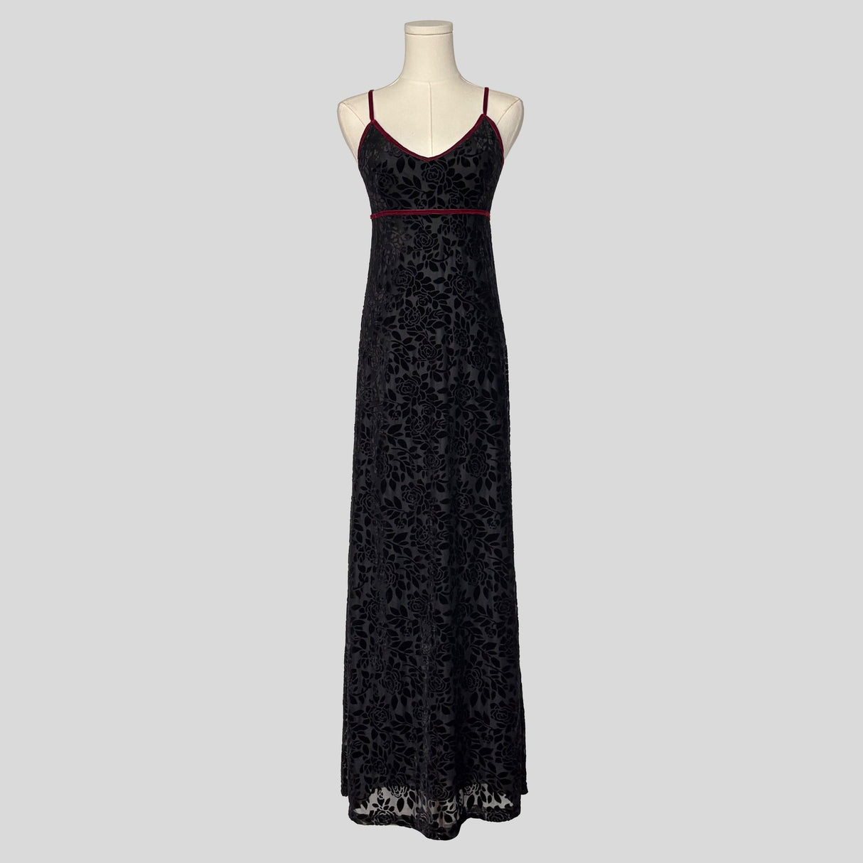 Velvet burnout floral gown