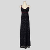 Velvet burnout floral gown