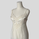Sheer embroidered lace bust bridal gown