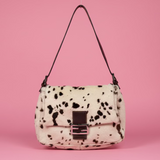Fendi Mamma Baguette Pony Hair Dalmation Print