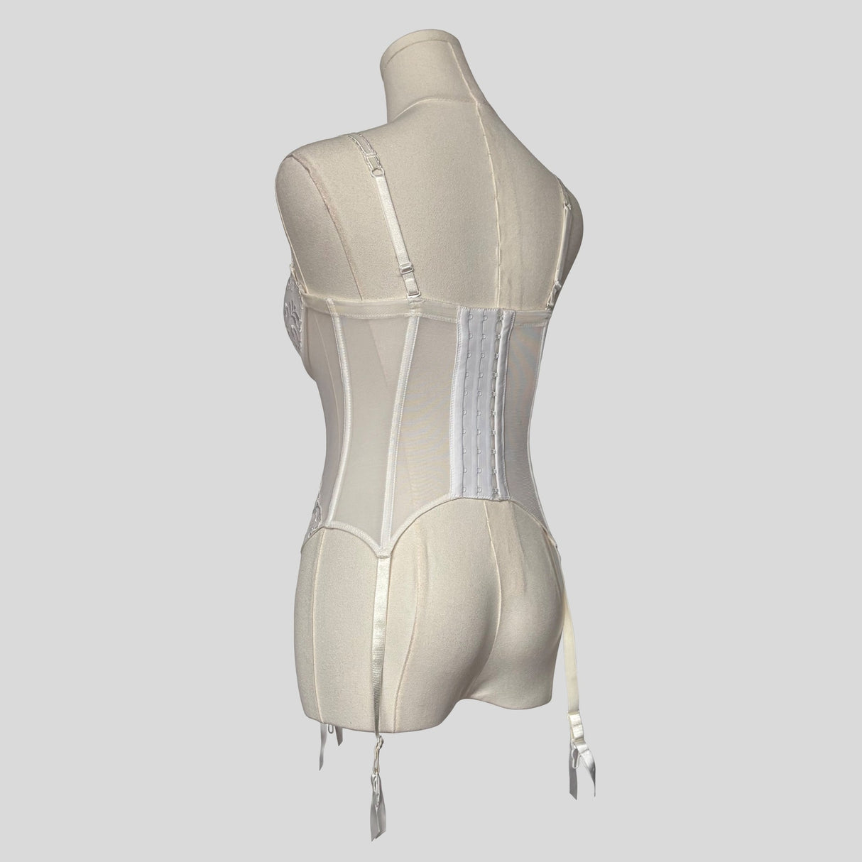 Embroidered swirl corset