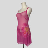 Hibiscus sheer slip with matching panties