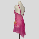Hibiscus sheer slip with matching panties