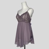 Sheer lace bust babydoll chemise
