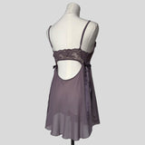 Sheer lace bust babydoll chemise