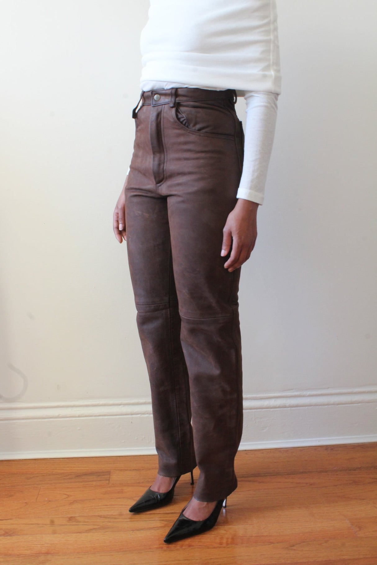 Brown leather