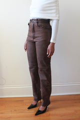 Brown leather