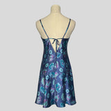 Floral lace trim slip dress