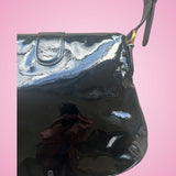 Gucci Wave Hobo Flap Bag Black Patent Leather