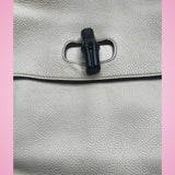 Gucci Bamboo Top Handle Bag White Leather