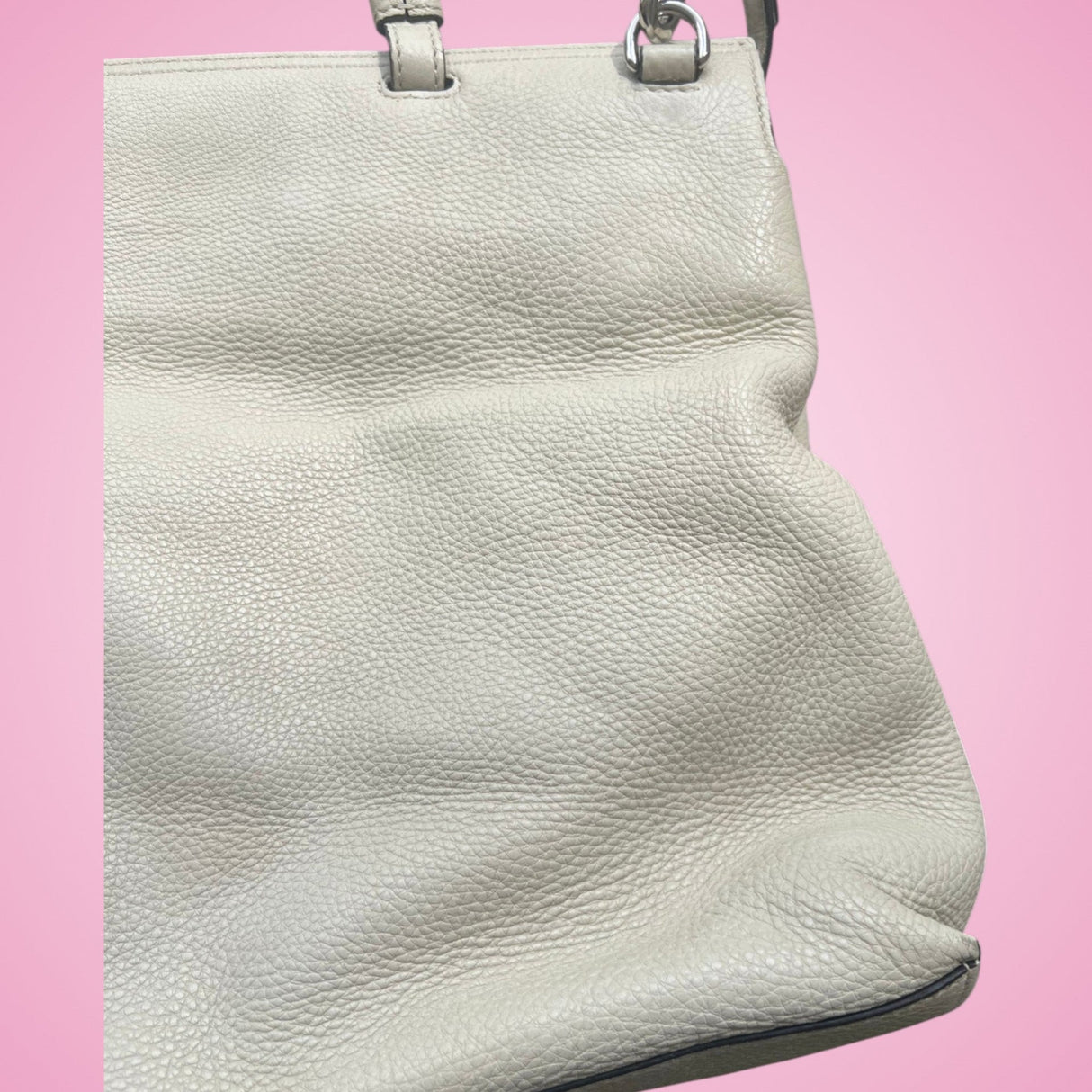 Gucci Bamboo Top Handle Bag White Leather