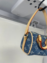 Louis Vuitton x Takashi Murakami Cherry Monogram Denim Micro Speedy Bag Charm