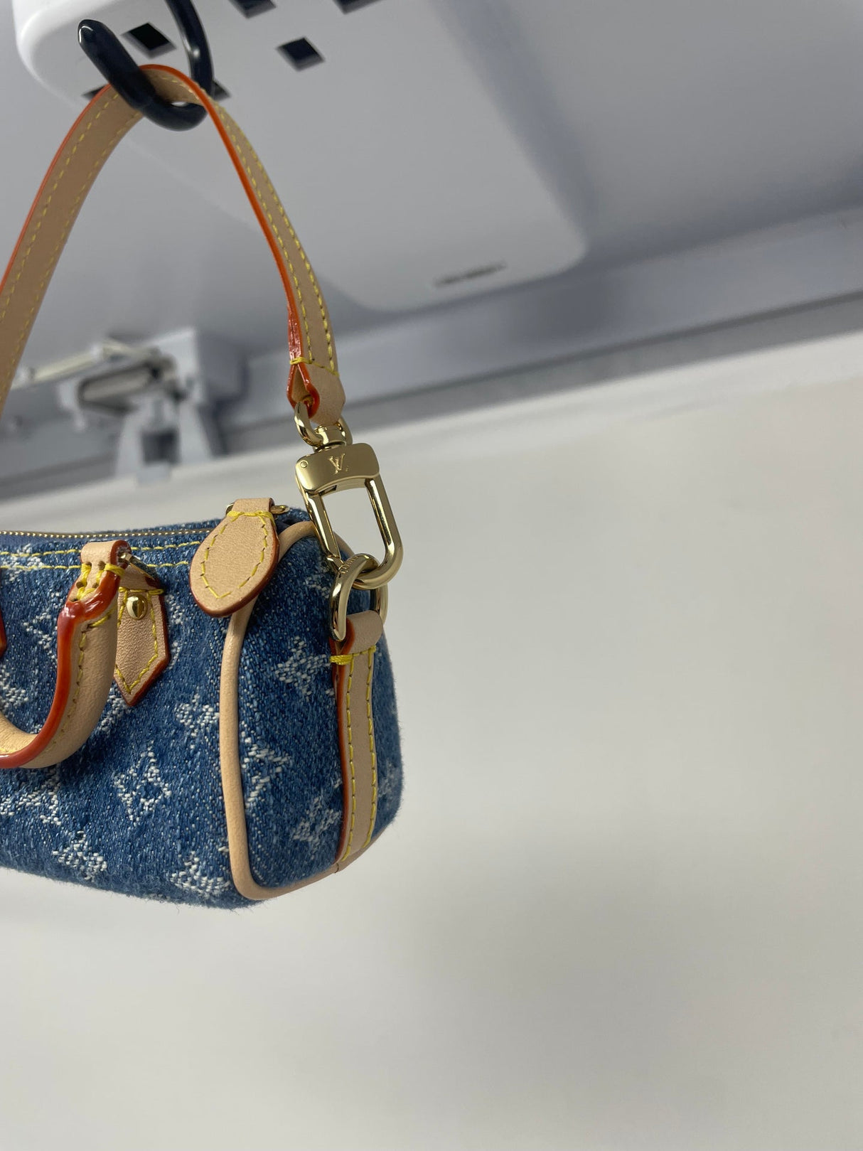 Louis Vuitton x Takashi Murakami Cherry Monogram Denim Micro Speedy Bag Charm