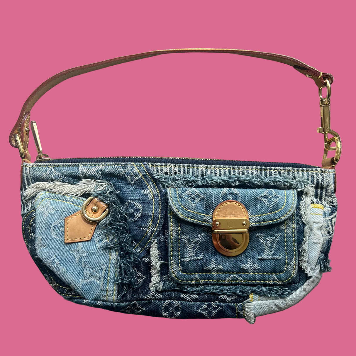 Louis Vuitton Monogram Denim Patchwork Bag