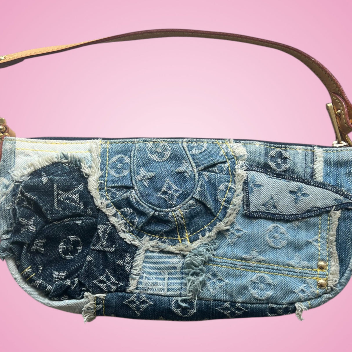 Louis Vuitton Monogram Denim Patchwork Bag