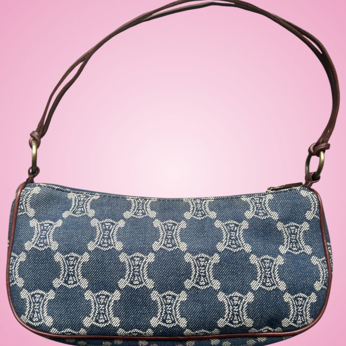 Celine Macadam Denim Pochette Blue