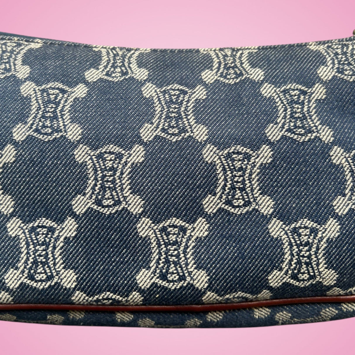 Celine Macadam Denim Pochette Blue
