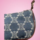 Celine Macadam Denim Pochette Blue