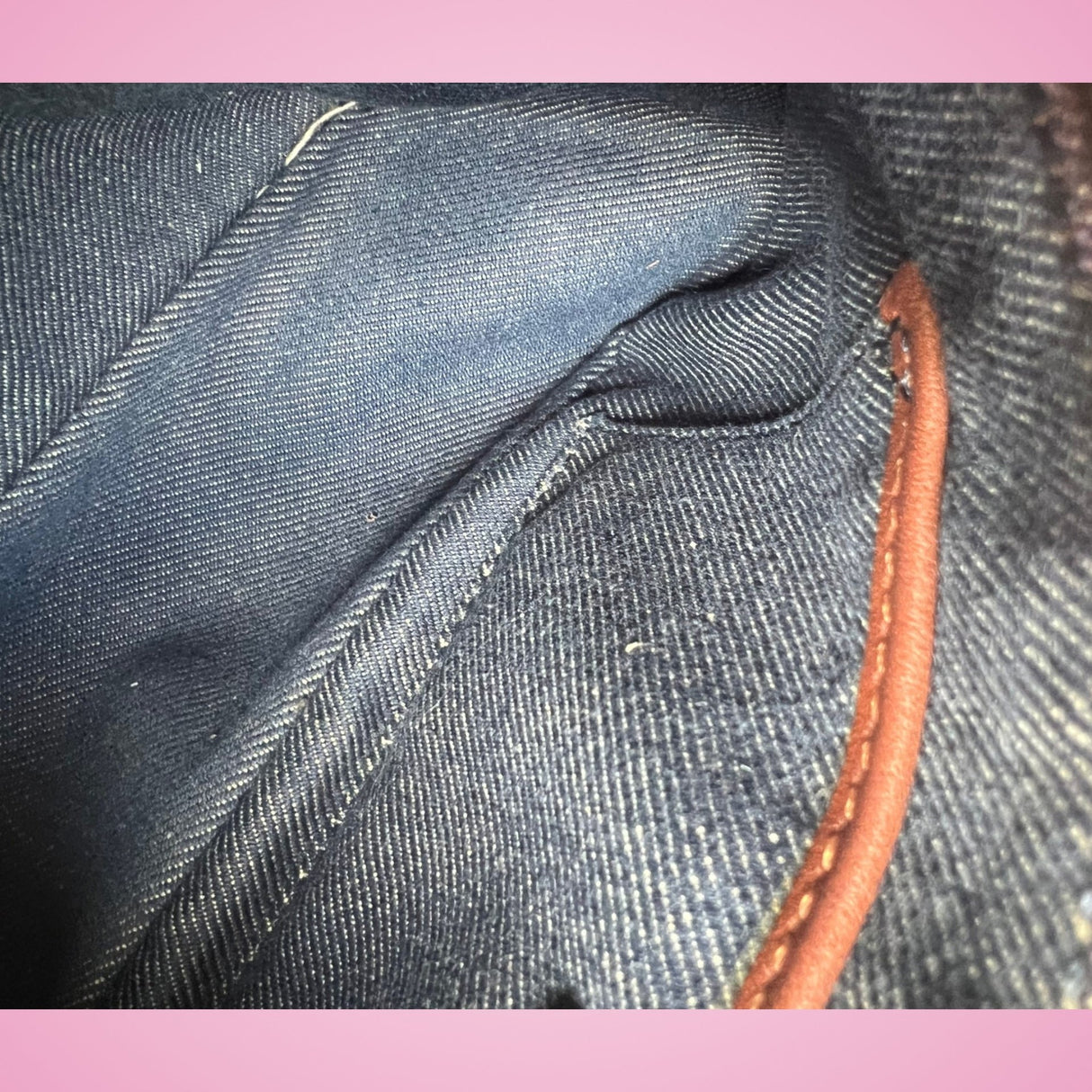 Celine Macadam Denim Pochette Blue