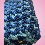 Prada Raffia Canapa Tote Bag Blue