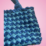 Prada Raffia Canapa Tote Bag Blue