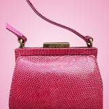 Gucci Tom Ford Era Pink Lizard Crossbody Evening Bag