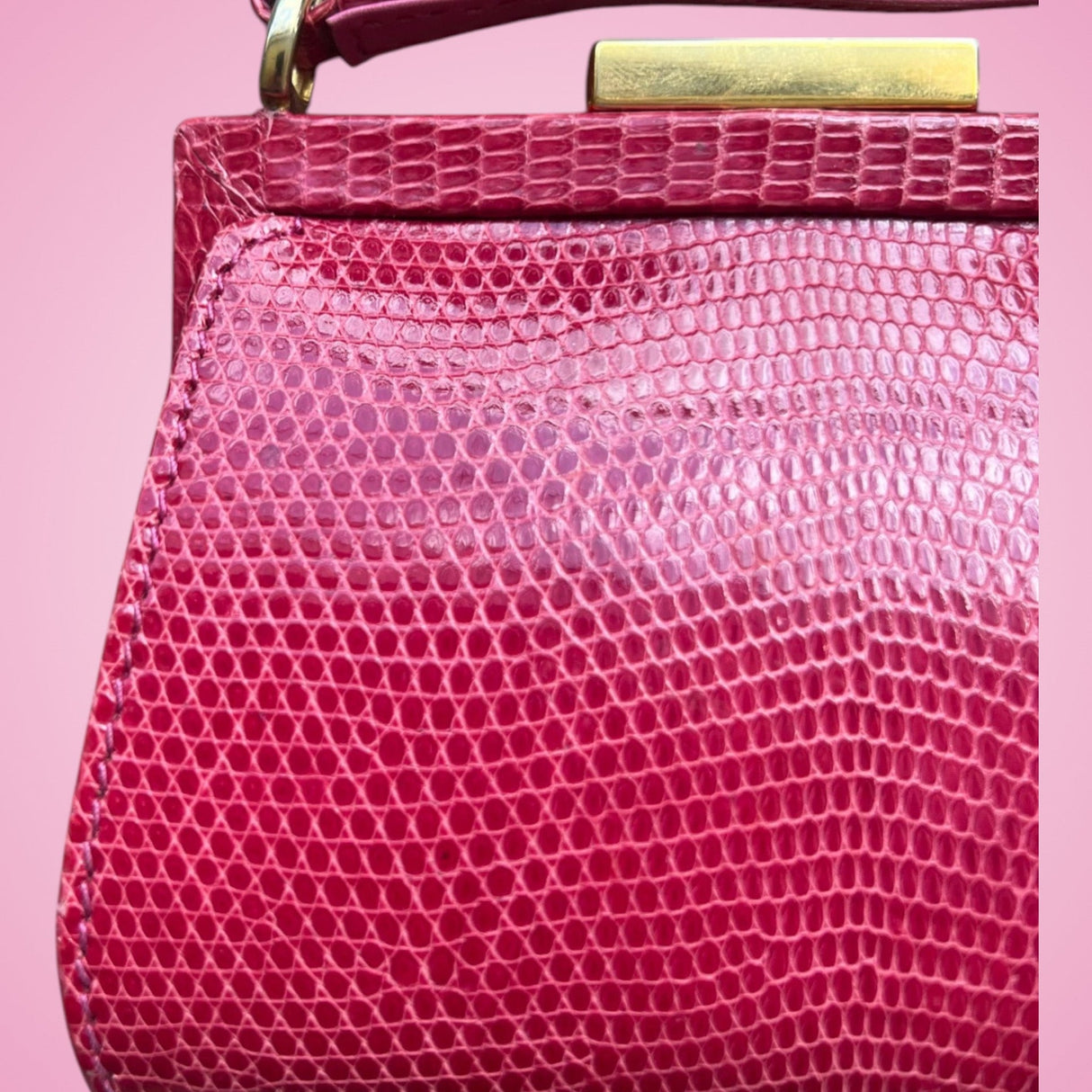 Gucci Tom Ford Era Pink Lizard Crossbody Evening Bag