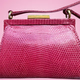 Gucci Tom Ford Era Pink Lizard Crossbody Evening Bag